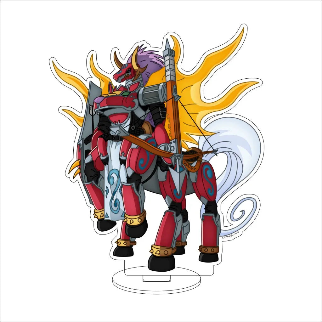 16CM Anime Digital Monster Hououmon Metal Greymon Drimogemon Cherubimon Cos Acrylic Figure Stand Ornaments Chirstmas Gifts