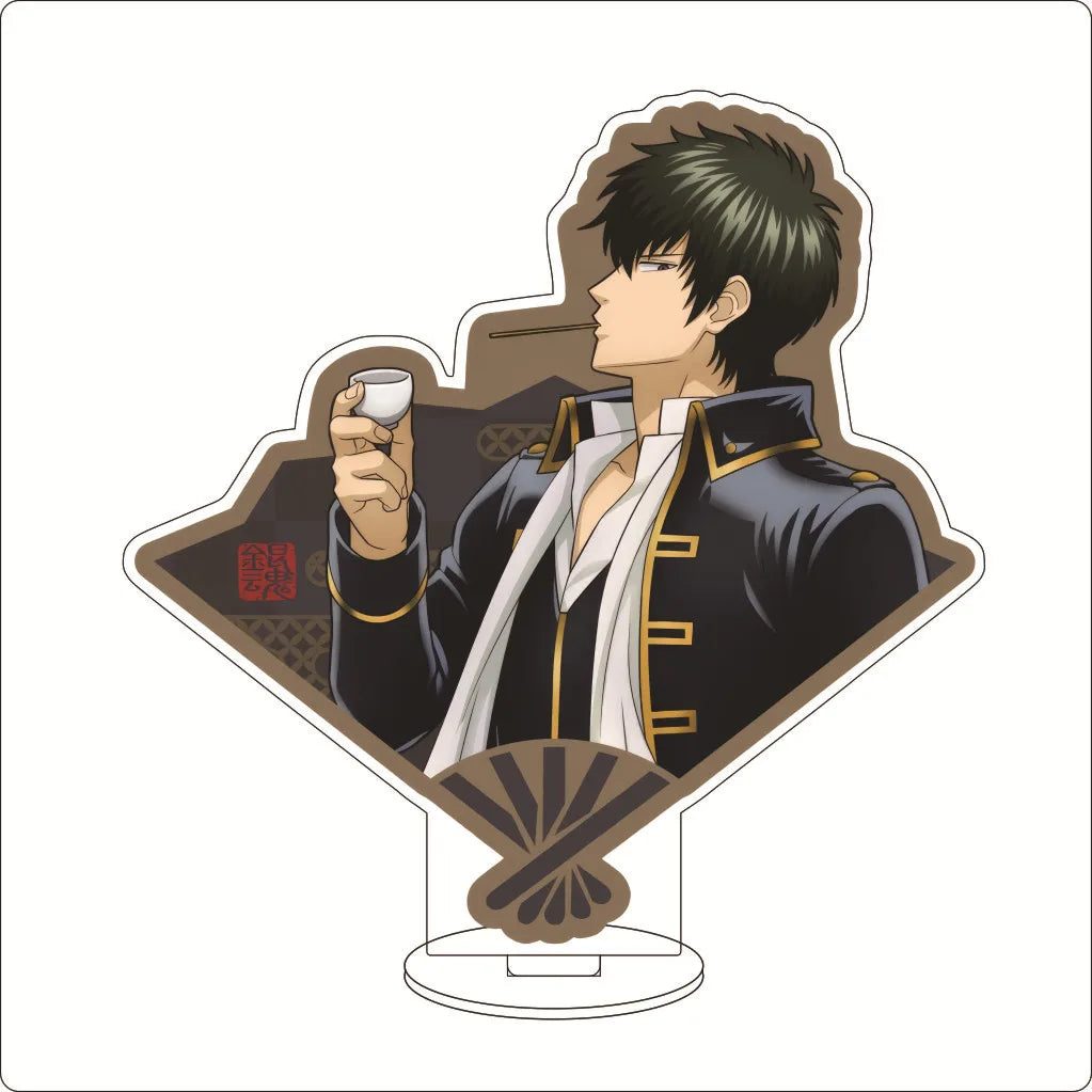 16CM Anime Gintama Sakata Gintoki Shimura Shinpachi Kagura Kondou Isao Okita Sougo Cos Acrylic Figure Stand Ornaments Gifts