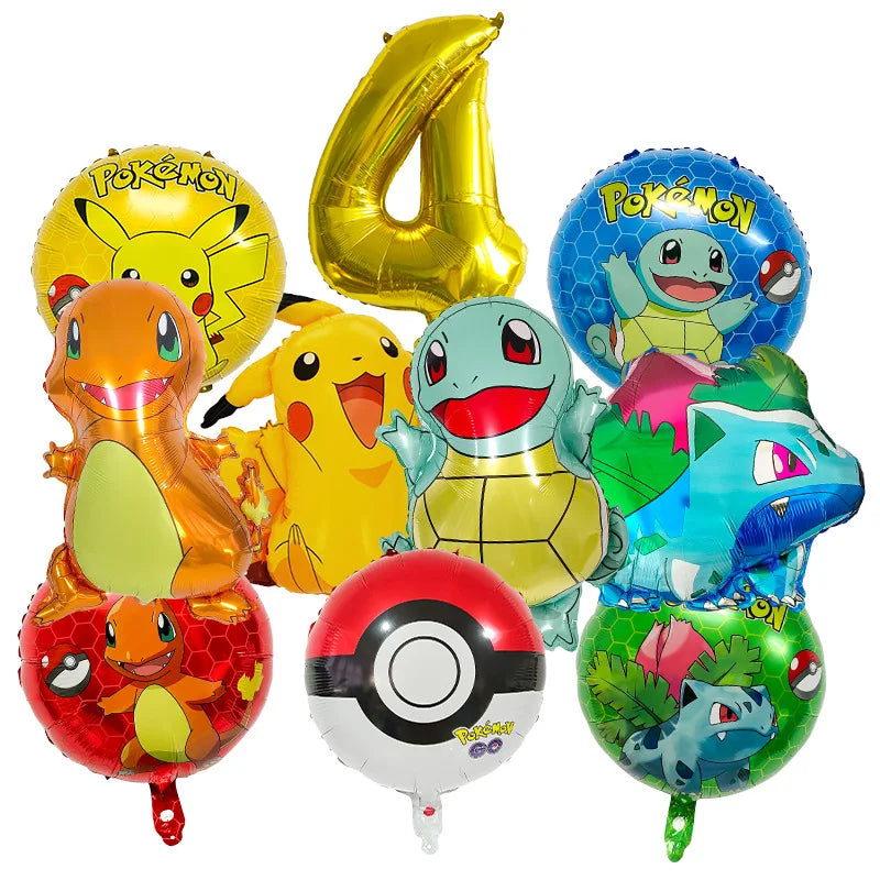 Giant PokeMons Theme Foil Balloons Birthday Party Decoration for Kids Birthday Party Gift Favors photo booth Baby Shower Balloon