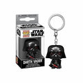 FUNKO Keychain Star Wars White Pawns Mandalorian Darth Vader Keychain PVC Action Figure Collection Model Toys For Children POP
