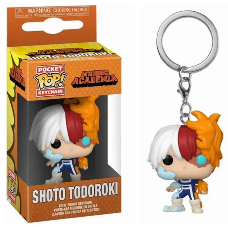 Funko Pop Keychain Toy My Hero Academia Deku Kyoka Jiro Neito Monoma Izuku Midoriya Shoto Todoroki All Might Bakugo PVC Toys