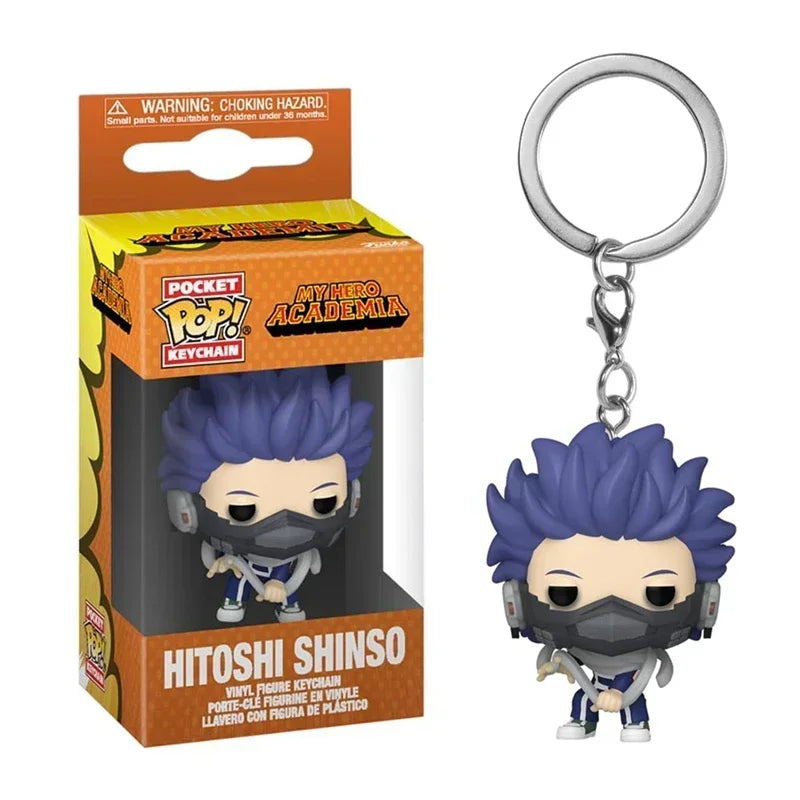 Funko Pop Keychain Toy My Hero Academia Deku Kyoka Jiro Neito Monoma Izuku Midoriya Shoto Todoroki All Might Bakugo PVC Toys