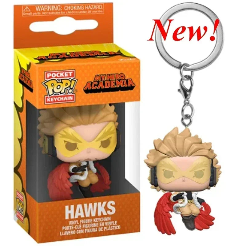 Funko Pop Keychain Toy My Hero Academia Deku Kyoka Jiro Neito Monoma Izuku Midoriya Shoto Todoroki All Might Bakugo PVC Toys
