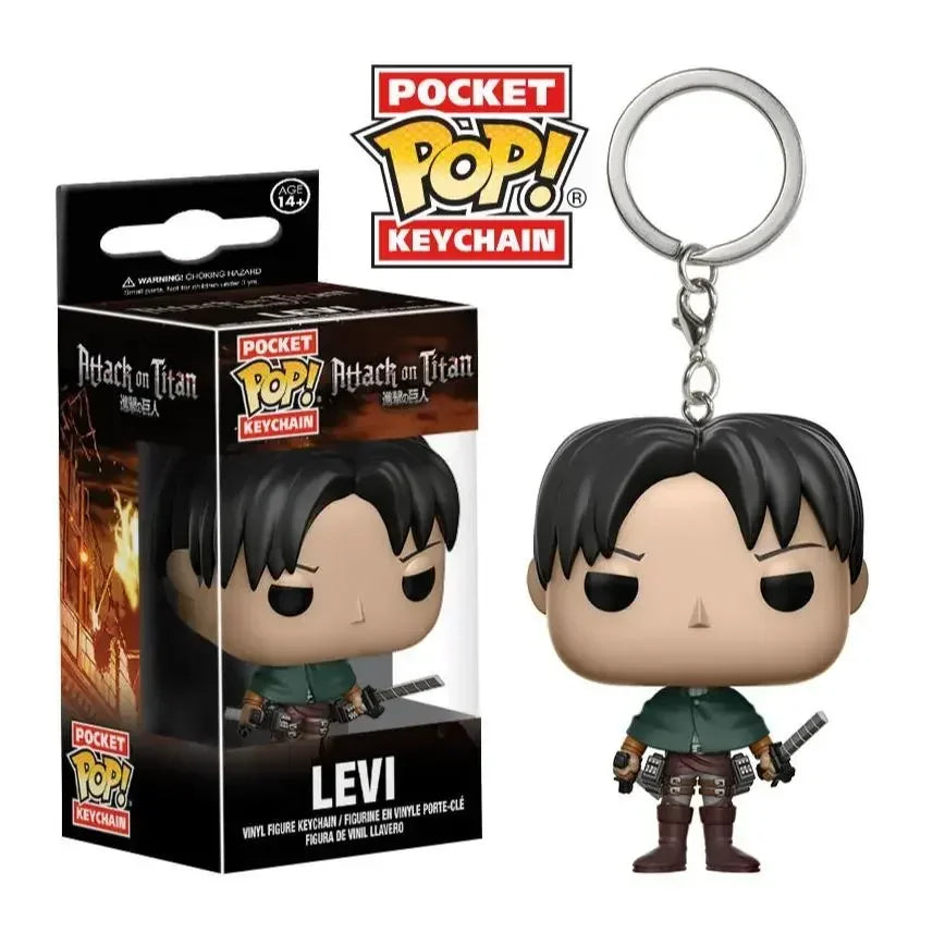 2026 Funko POP Keychains Dragons Ball Star Keychain wars Spiderman Attack on Levi Toy STITCH Rick Kurama Todoroki Figure Toys