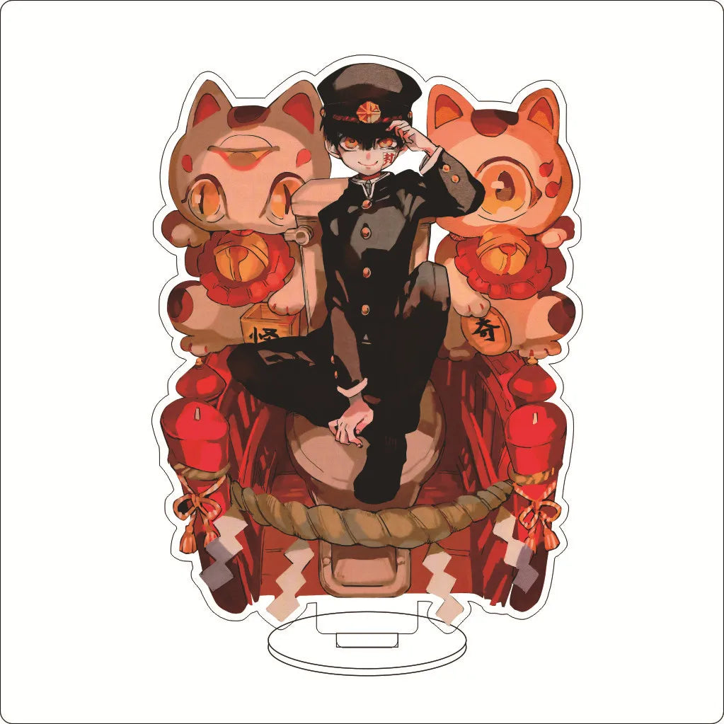 16CM Anime Toilet bound Hanako kun‌ Minamoto Kou Akane Aoi Nanamine Sakura Cos Acrylic Figure Stand Ornaments Chirstmas Gifts