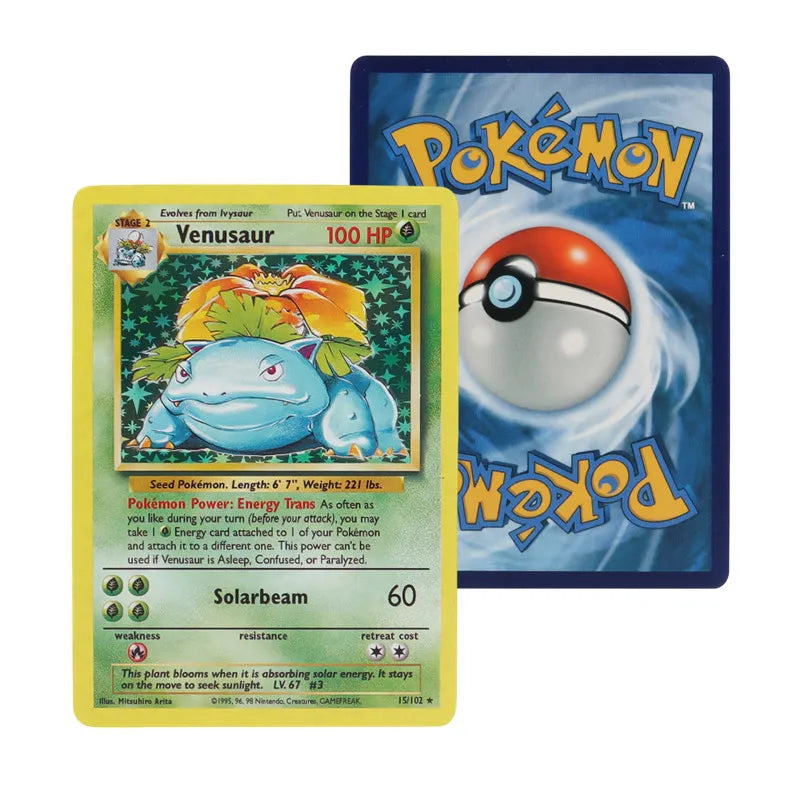 151Pcs 1996 first generation Pokémon card Charizard Pikachu Mewtwo Blastoise Collecting card toys English version French version