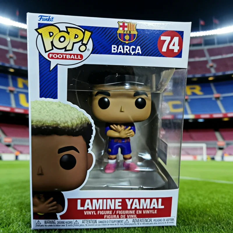 Original Funko Pop Lamine Yamal Figure FC Barcelona La Liga Football Collectible Figurine Desktop Ornament Perfect New Year Gift