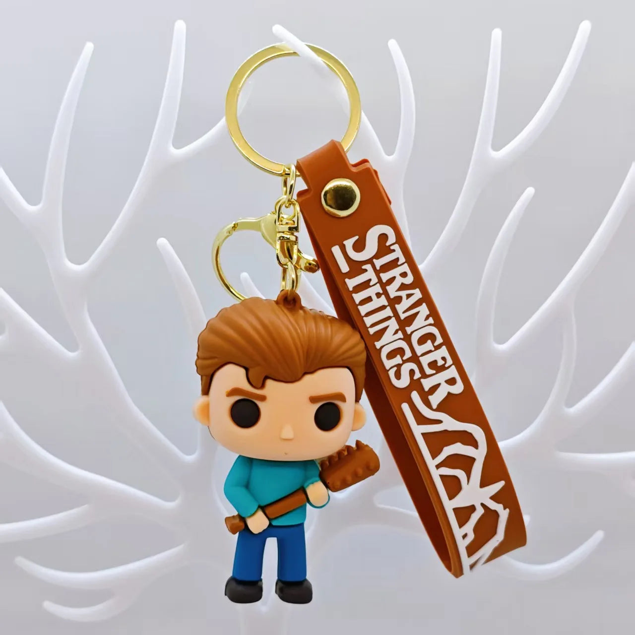 Funko Pop Pocket Pop Keychain Stranger Things Eleven Robin Barb Steve Dustin Key Ring Chain Model Toy Adults Children Gift Toys