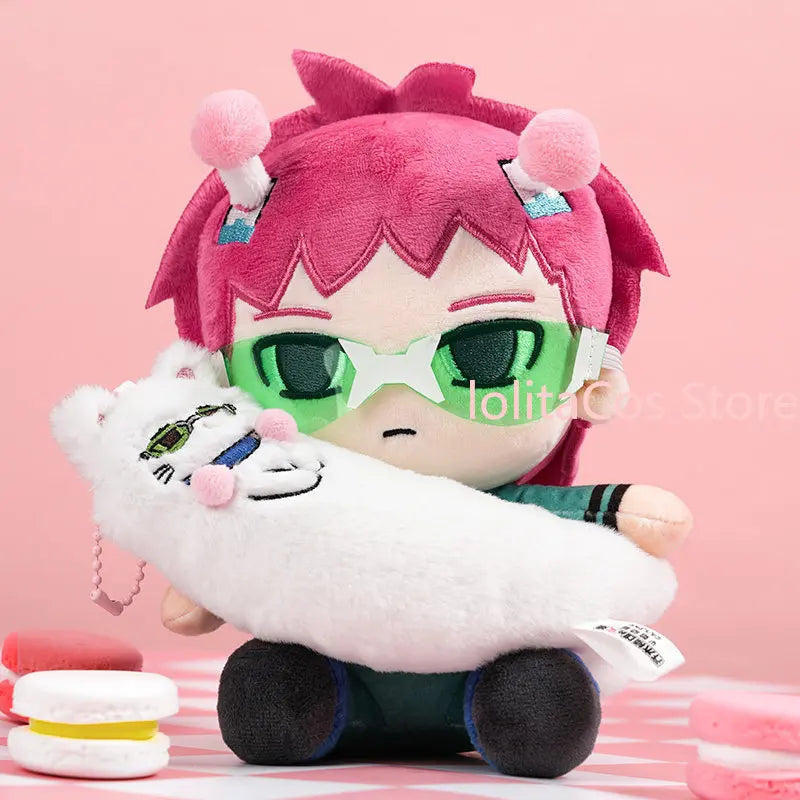 Genuine in Stock Saiki Kusuo Kawaii Cat Plush Doll Anime Stuffed Toy Keychain Bag Charm Pendant Cotton Figure Birthday Gift