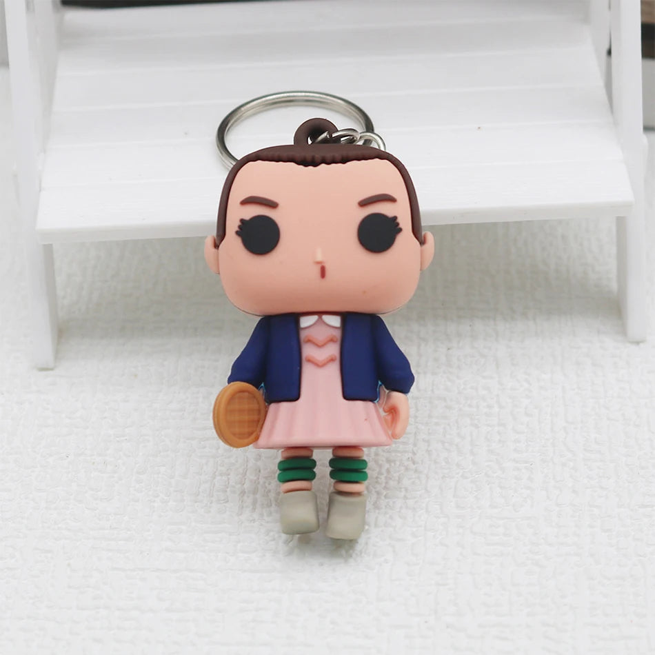 Pop Pocket Pop Eleven Stranger Keychain Robin  Barb Steve Dustin Key Ring Chain Model Toy Adults Children Gift Toys