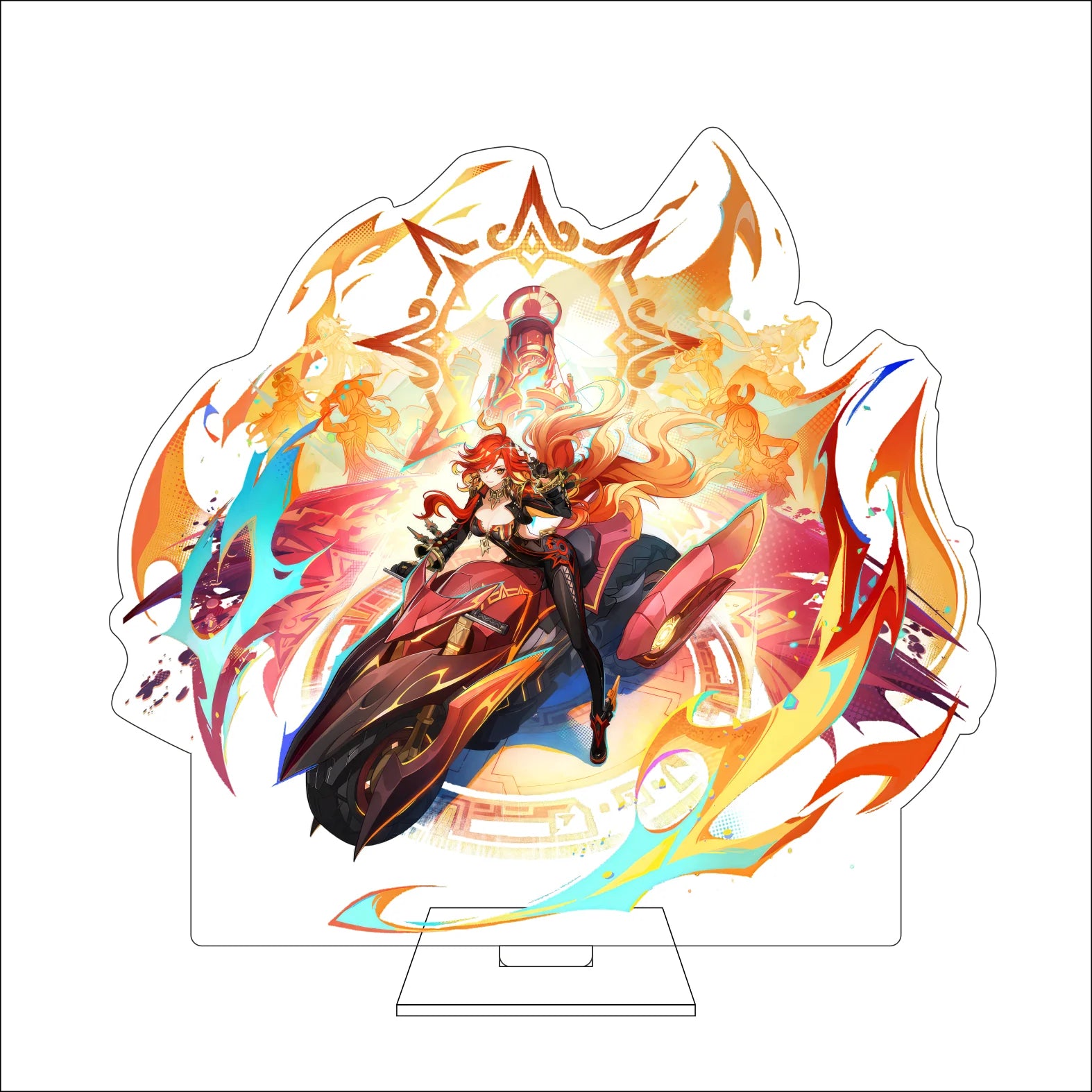 16CM Anime Genshin Impact Cosplay Acrylic Figure Stand Plate Mavuika Ornaments Gifts