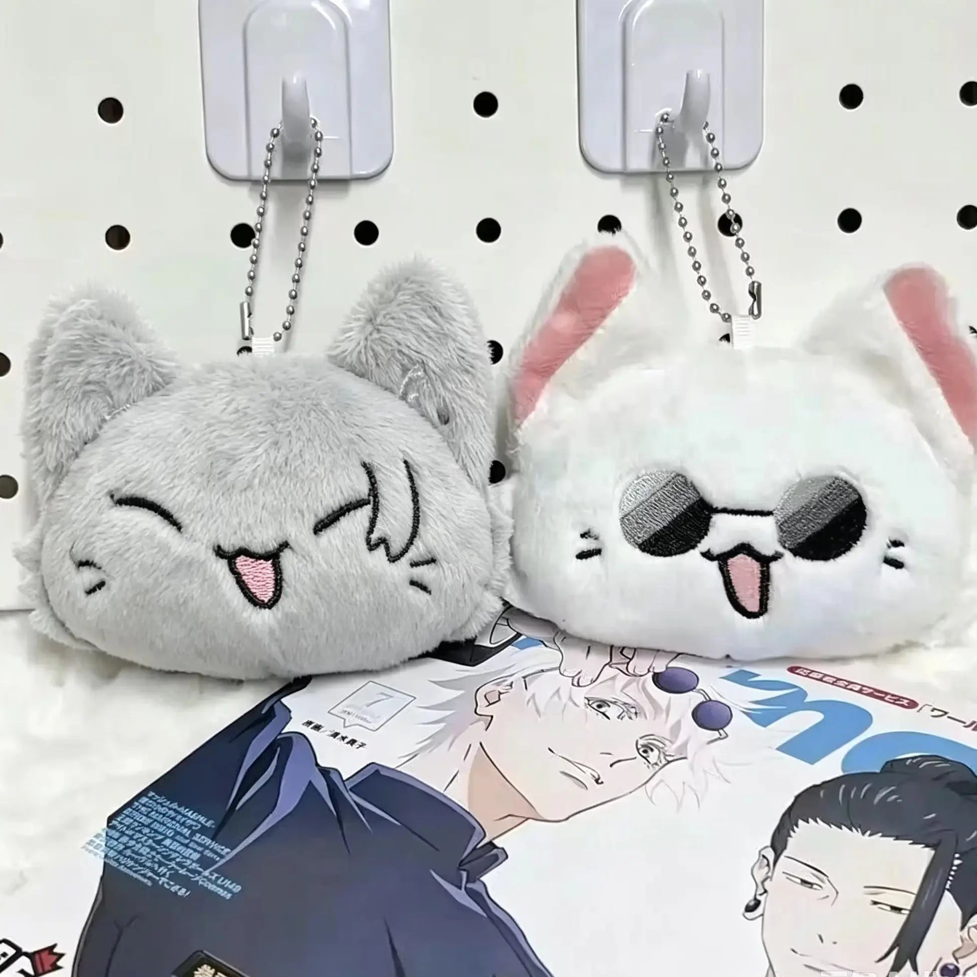 Anime Keychain Geto Suguru and Satoru Gojo Plush Cosplay Pendant Keyrings Accessories Key Chains Fans Gifts