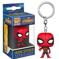FUNKO POP The Avengers Marvels Iron Man Rocket Spider-man Hulk Loki Thor Captain America Panther Pocket Keychain Model Toys Gift