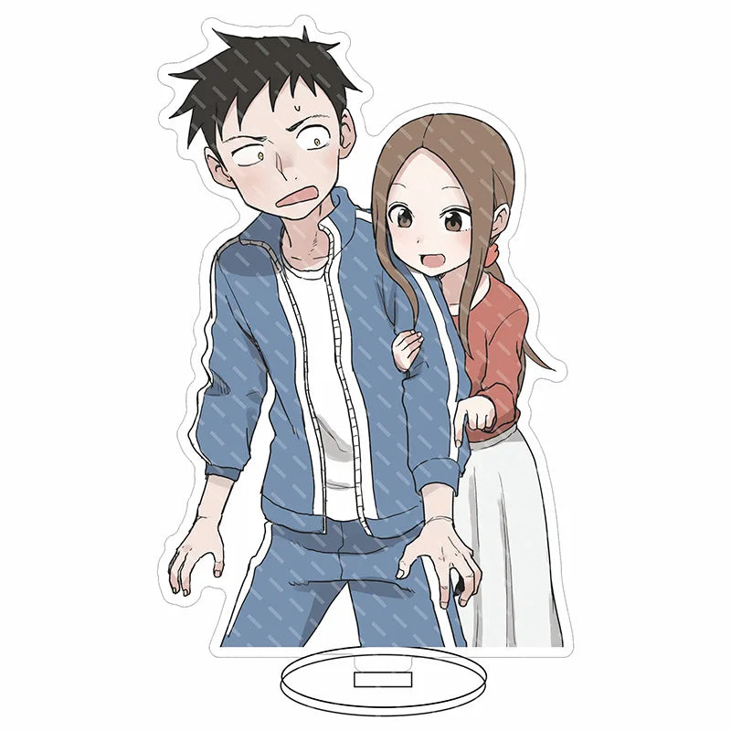 16CM Anime Figure Teasing Master Takagi-san Nishikata Takagi Cos Acrylic Stand Ornaments Cute Chrismas Gifts