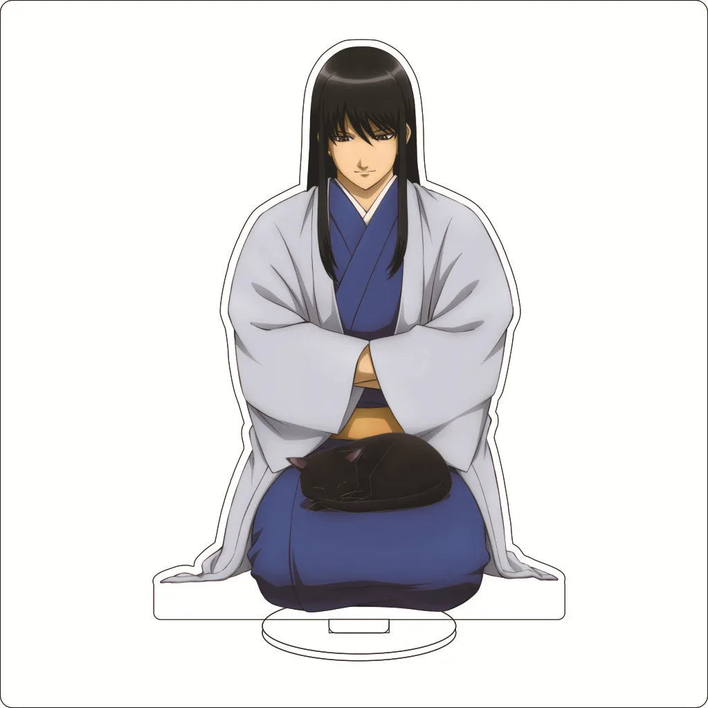 16CM Anime Gintama Sakata Gintoki Shimura Shinpachi Kagura Kondou Isao Okita Sougo Cos Acrylic Figure Stand Ornaments Gifts