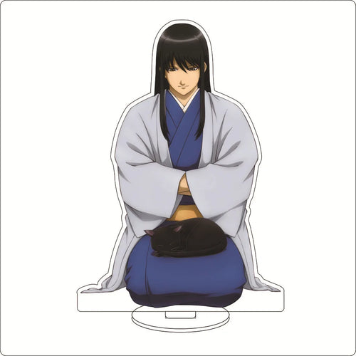 16CM Anime Gintama Sakata Gintoki Shimura Shinpachi Kagura Kondou Isao Okita Sougo Cos Acrylic Figure Stand Ornaments Gifts