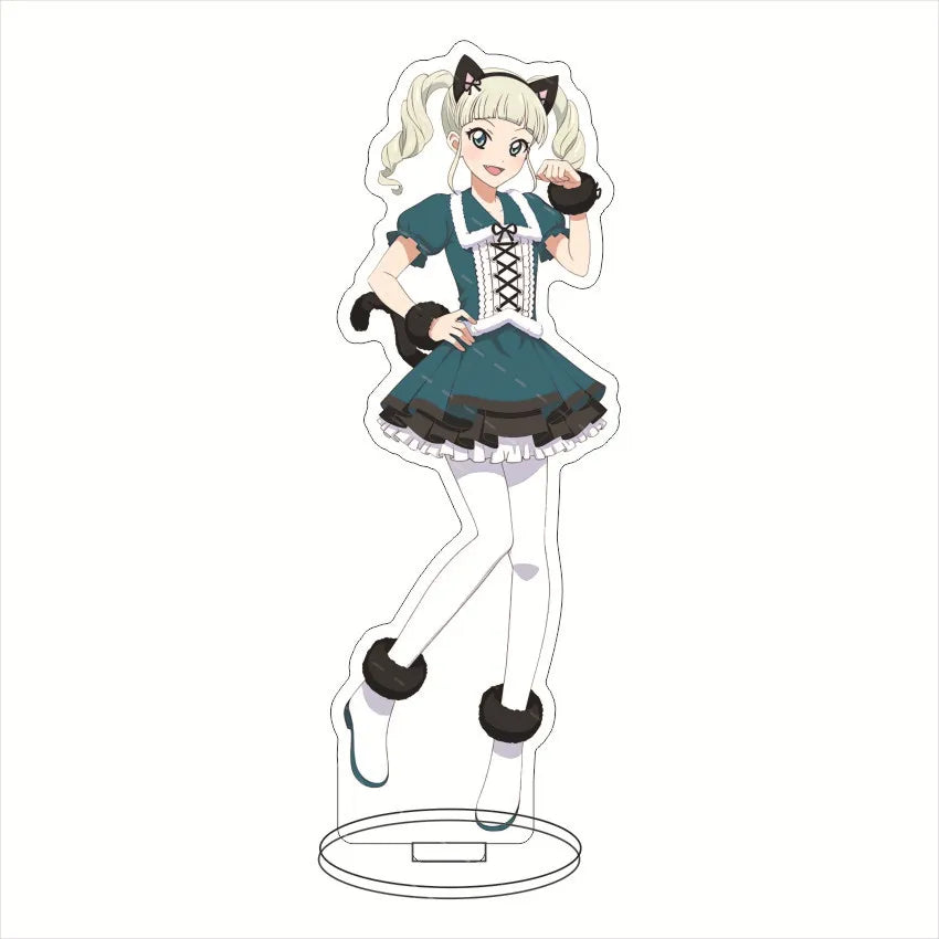 16CM Anime Figure Aikatsu!‌ Hoshimiya Ichigo Kiriya Aoi Shibuki Ran Kanzaki Mizuki Oozora Akari Cos Acrylic Stand Ornaments Gift