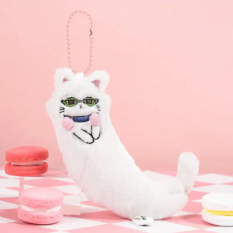 Genuine in Stock Saiki Kusuo Kawaii Cat Plush Doll Anime Stuffed Toy Keychain Bag Charm Pendant Cotton Figure Birthday Gift