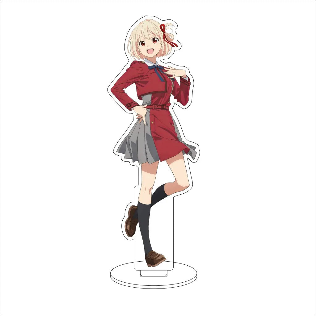 16CM Anime Lycoris Recoil Nishikigi Chisato Inoue Takina Nakahara Mizuki Kurumi Cos Acrylic Figure Stand Ornaments Gifts