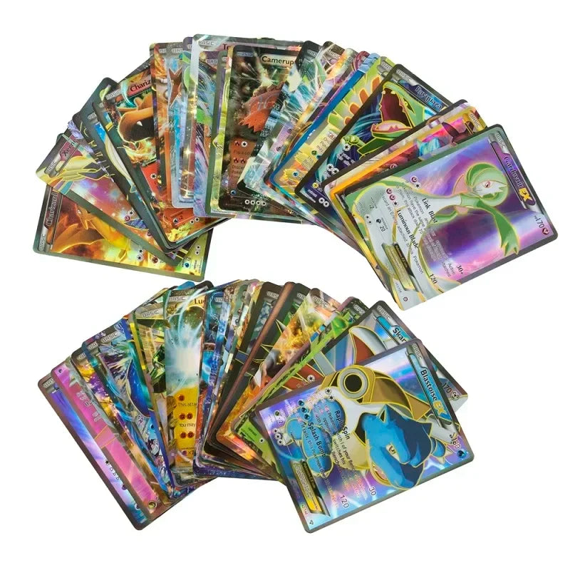 60/100Pcs English Pokemon Cards GX Tag Team Vmax EX Mega Shining Game Battle Carte Trading Collection Cards Toys Children Gifts