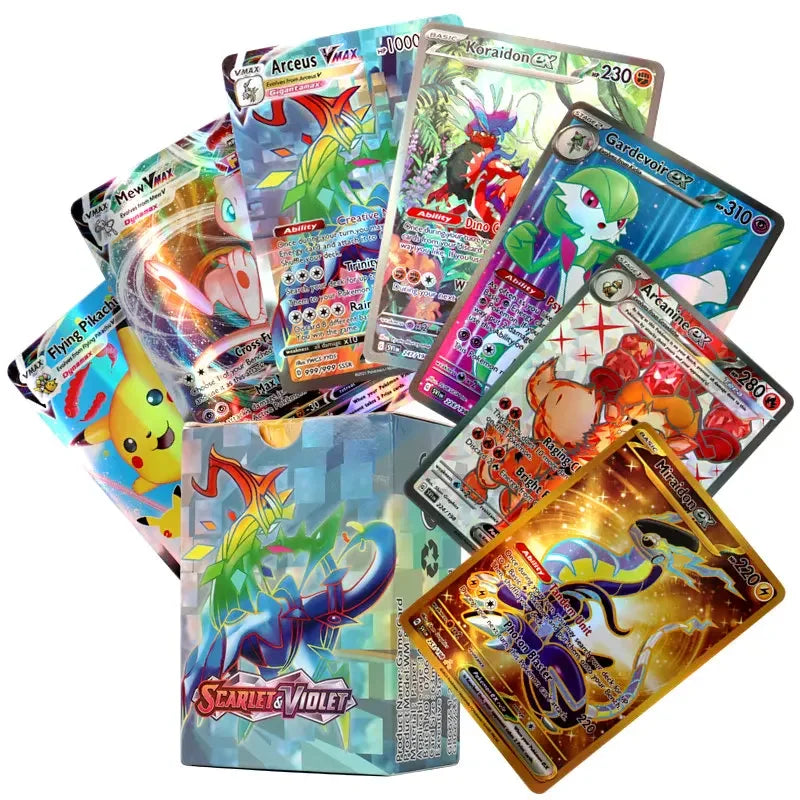 60/100Pcs English Pokemon Cards Shining MEGA GX Vmax TAG EX Vstar V Collection Cards Toys Children Gift