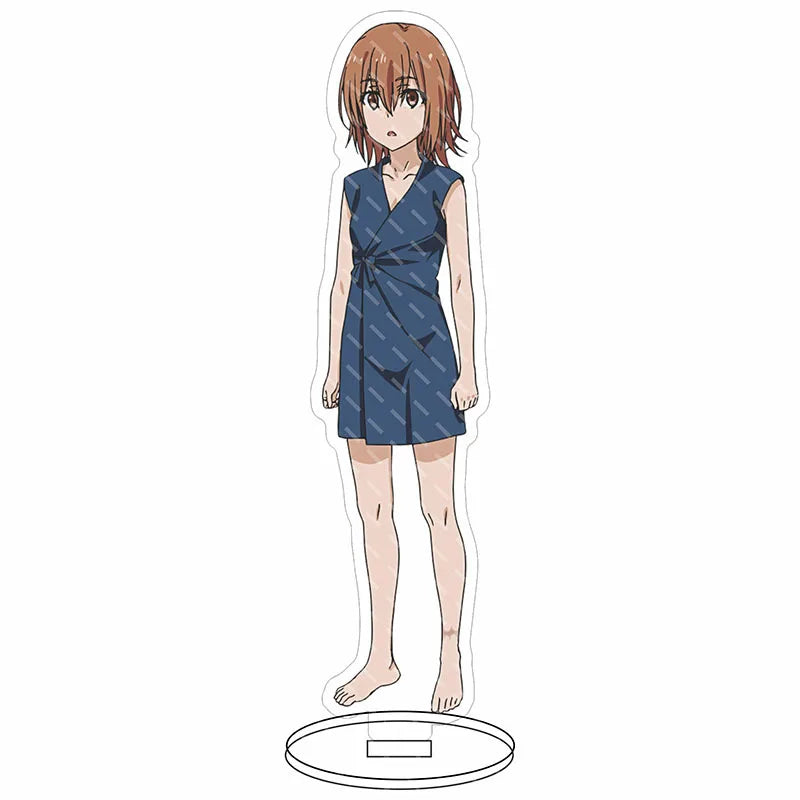 16CM Anime Figure A Certain Scientific Railgun‌ Misaka Mikoto Shirai Kuroko Uiharu Kazari Cos Acrylic Stand Ornaments Gifts