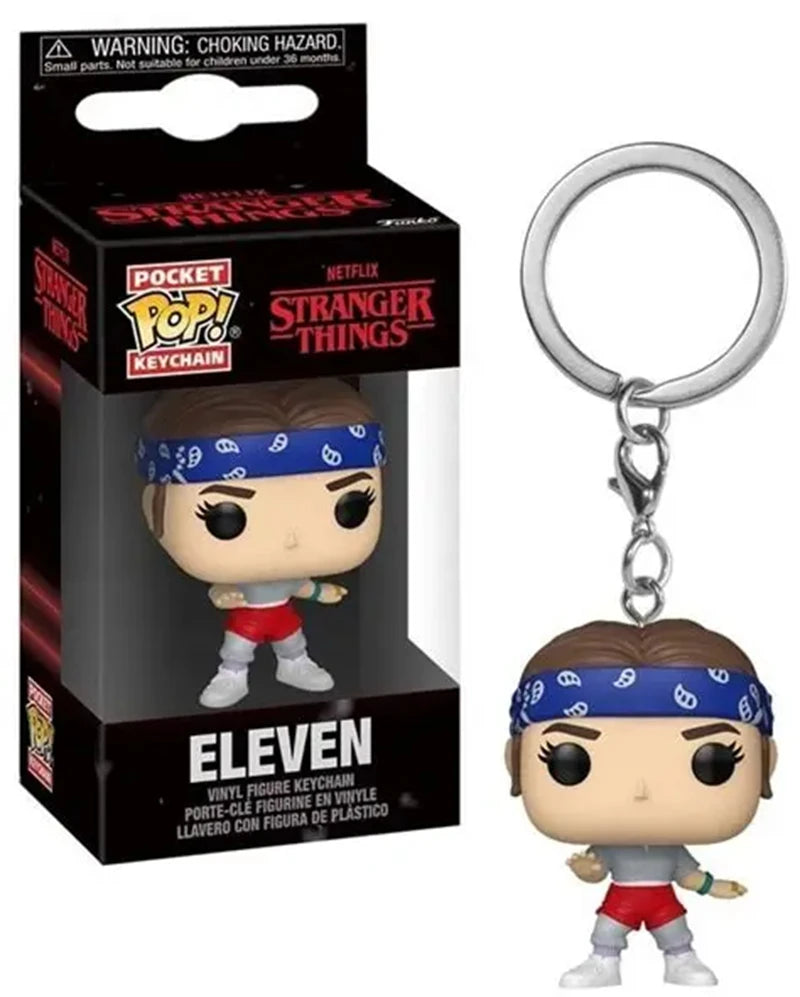 Funko POP NEW  ELEVEN Demogorgon DUSTIN Barb Steve Robin Keychain Toy Vinyl Figure Pocket Keychain Model Kid Toys