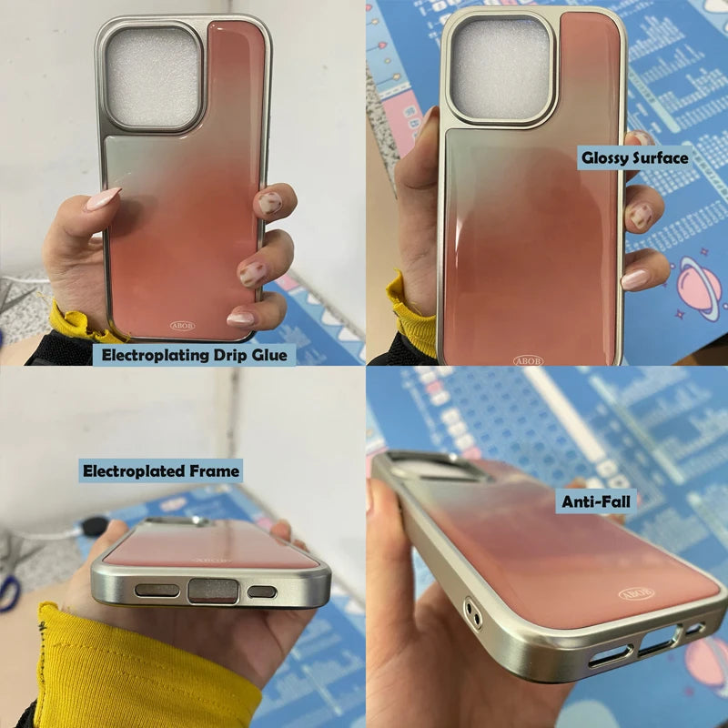 INS Korea Kawaii Cute Glasses Face Bear Kpop Girl Phone Case For iPhone 17 16 Promax 15 14 13 12 11 Pro Max Plus Y2k Resin Cover