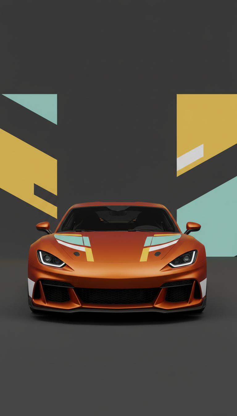 Inferno Orange Vinyl Wrap With Custom Accents