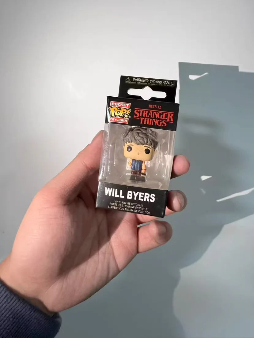 Hot Funko Pop WILL BYERS MIKE WHEELER ELEVEN Demogorgon DUSTIN Barb Keychain Figure Collectible Model Dolls Christmas Gift Toys