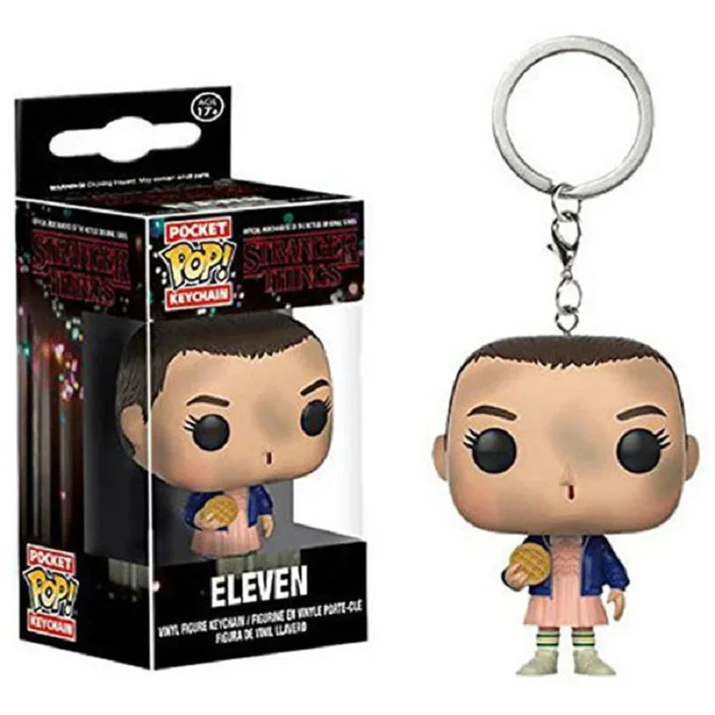 Funko POP NEW  ELEVEN Demogorgon DUSTIN Barb Steve Robin Keychain Toy Vinyl Figure Pocket Keychain Model Kid Toys