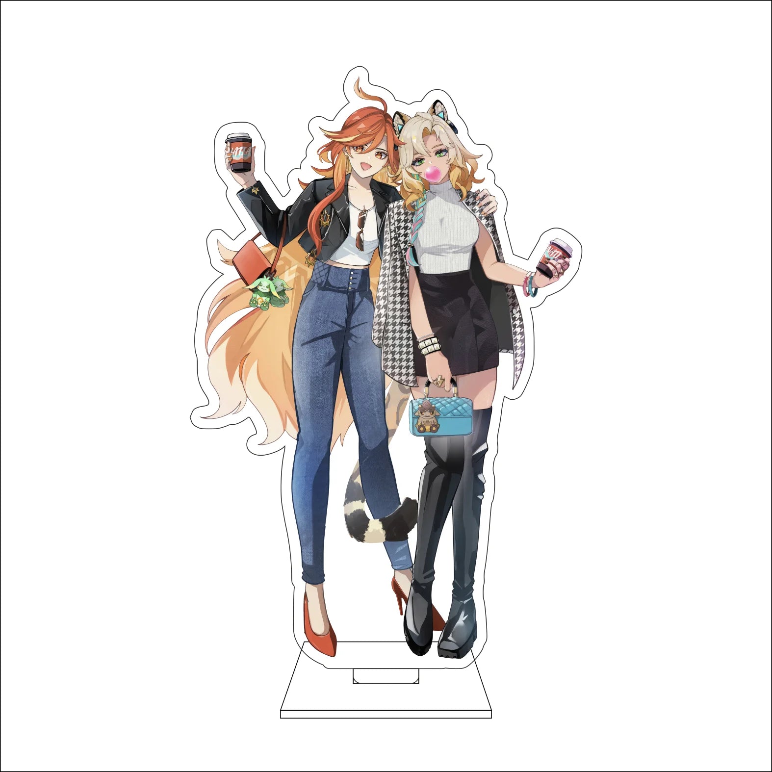 16CM Anime Genshin Impact Cosplay Acrylic Figure Stand Plate Mavuika Ornaments Gifts