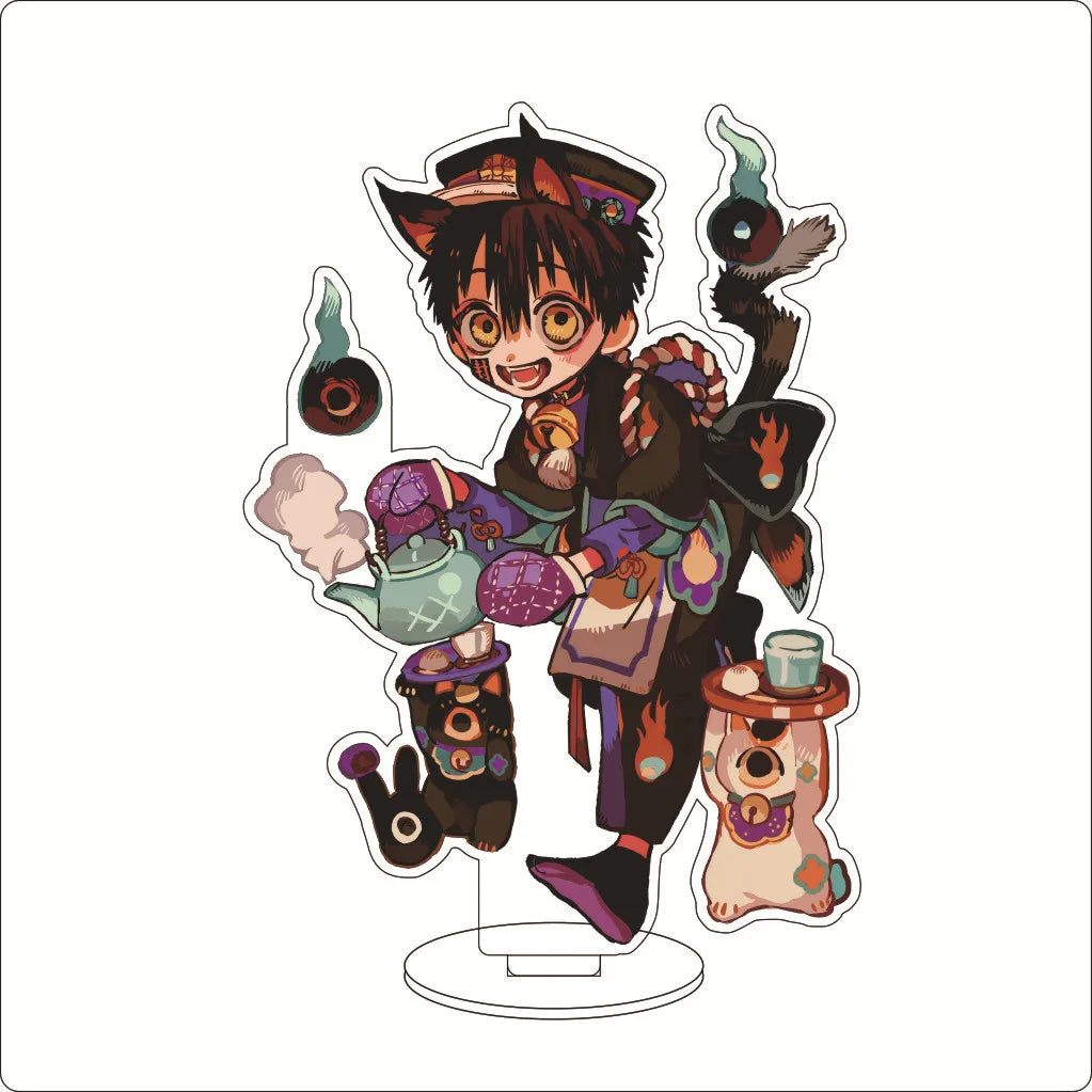 16CM Anime Toilet bound Hanako kun‌ Minamoto Kou Akane Aoi Nanamine Sakura Cos Acrylic Figure Stand Ornaments Chirstmas Gifts