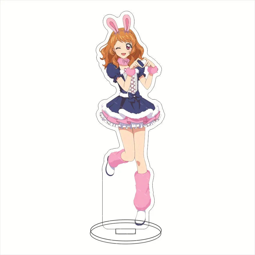 16CM Anime Figure Aikatsu!‌ Hoshimiya Ichigo Kiriya Aoi Shibuki Ran Kanzaki Mizuki Oozora Akari Cos Acrylic Stand Ornaments Gift