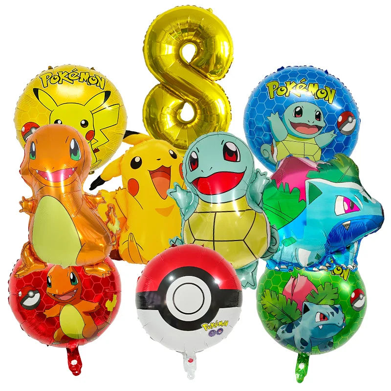 Giant PokeMons Theme Foil Balloons Birthday Party Decoration for Kids Birthday Party Gift Favors photo booth Baby Shower Balloon