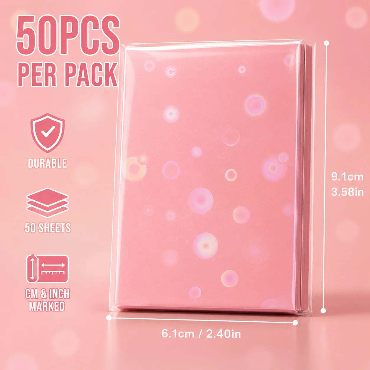 Sharkbang 50pcs/Lot Holo Card Sleeves 61x91mm 20C Macaron Color Kpop Holder For Postcards Films Game Cards Photocard Protector