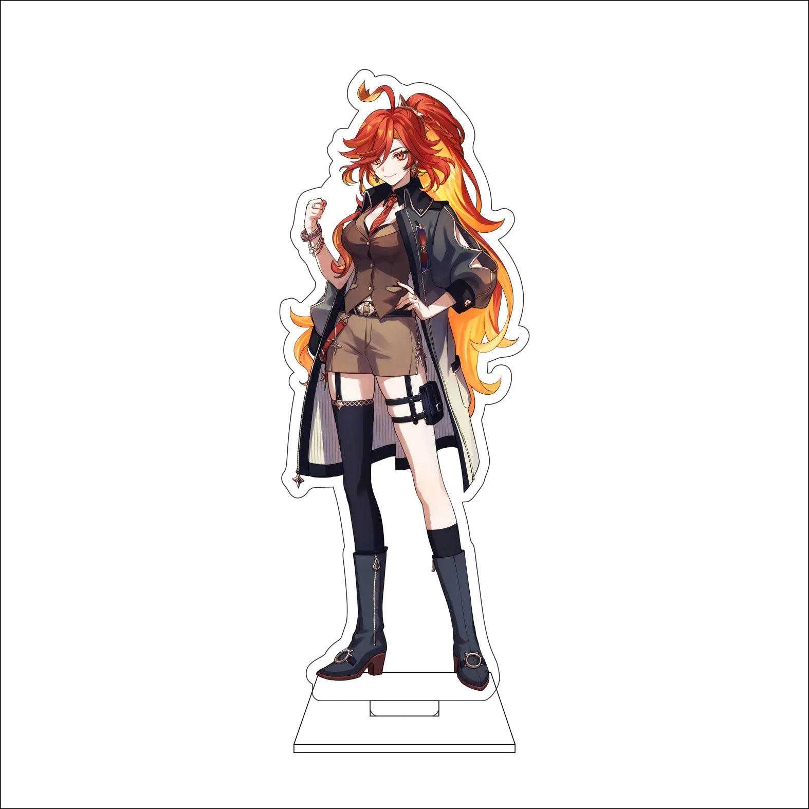 16CM Anime Genshin Impact Cosplay Acrylic Figure Stand Plate Mavuika Ornaments Gifts