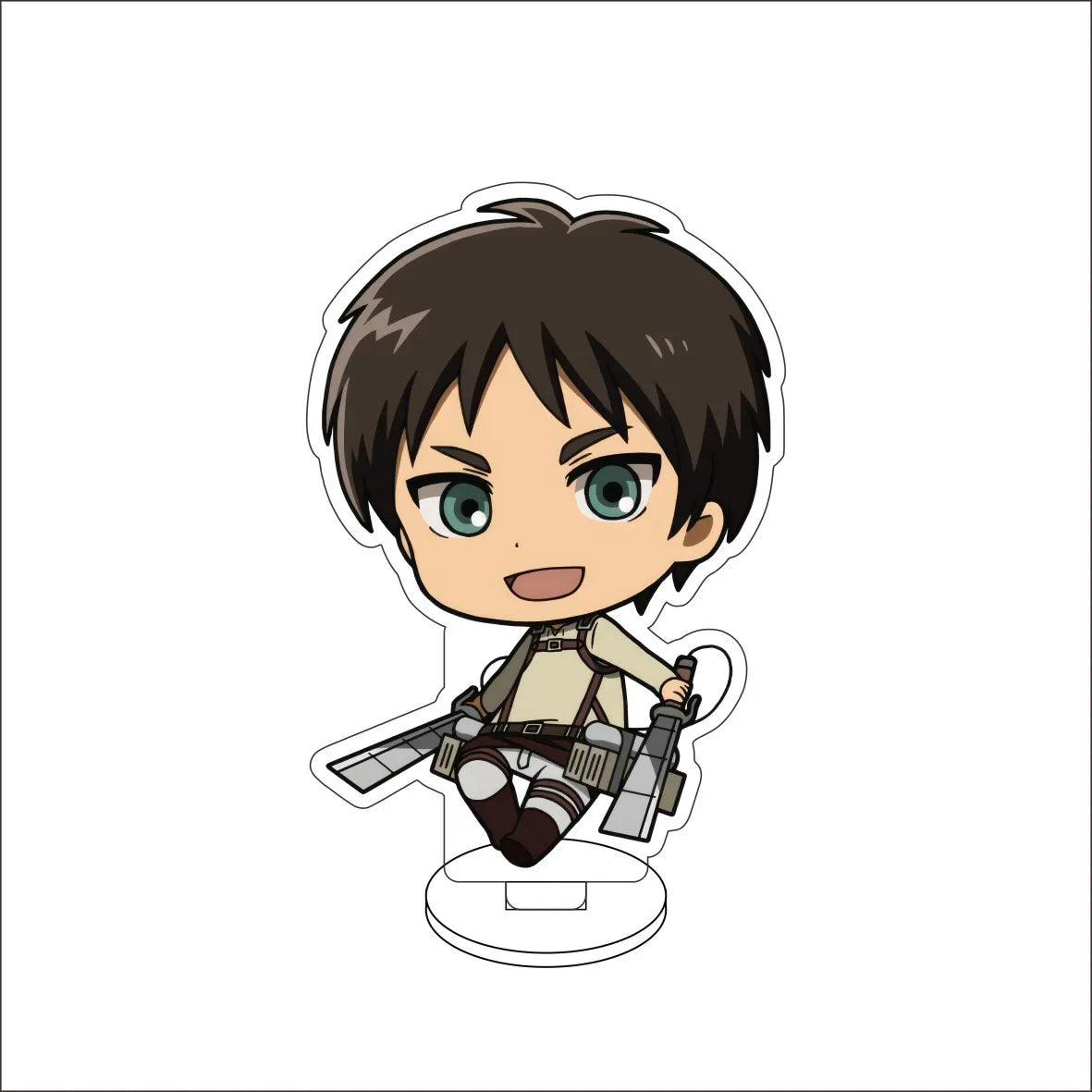 10CM Anime Attack on Titan Eren Jaeger Hange Zoë Mikasa Ackerman Armin Arlert Cos Acrylic Figure Stand Cute Gifts Ornaments