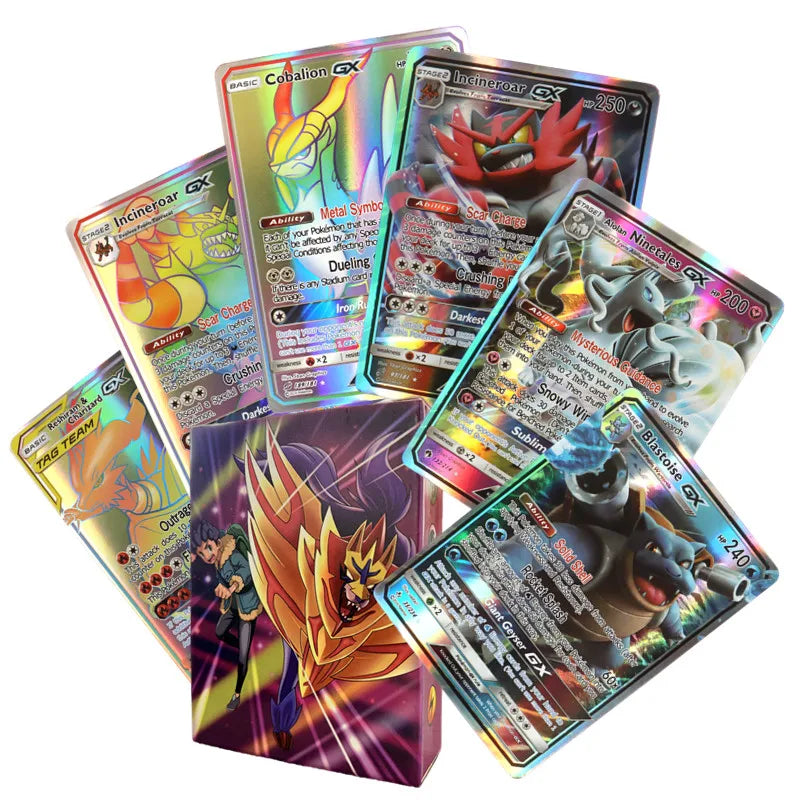60/100Pcs English Pokemon Cards GX Tag Team Vmax EX Mega Shining Game Battle Carte Trading Collection Cards Toys Children Gifts