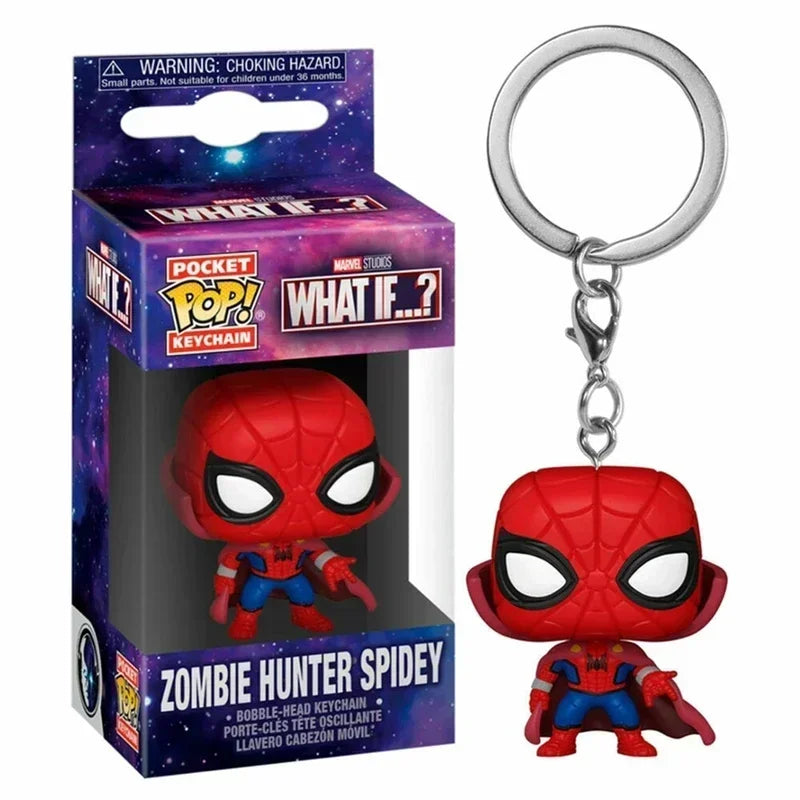 FUNKO POP Spider-Man the Spot Spider-GWEN GREEN GOBLIN ZOMBIE HUNTER SPIDEY Peter Parker Mysterio Keychain Vinyl Figure Toys