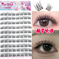 Korean Stylish False Eyelashes K-pop Inspired Design Comic Fluffy Clustered Slender Self-Adhesive Perfect for Everyday