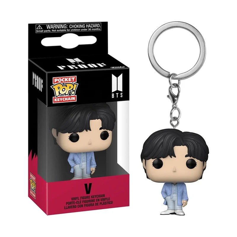Funko POP Pocket Keychain Toy Men's Team RM SUGA JUNG KOOK JIMIN Jin V J-HOPE Pocket Pop Keychain Vinyl Figure Collection Toys