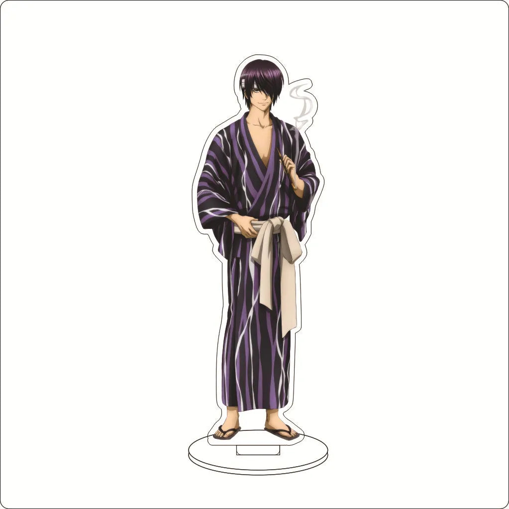 16CM Anime Gintama Sakata Gintoki Shimura Shinpachi Kagura Kondou Isao Okita Sougo Cos Acrylic Figure Stand Ornaments Gifts