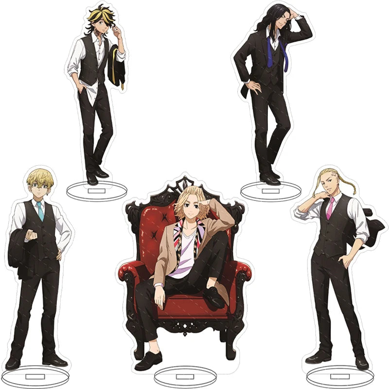 16CM Anime Figure ‌Tokyo Revengers Hanagaki Takemichi Matsuno Chifuyu Mikey‌ Basho Keisuke Cos Acrylic Stand Ornaments Gifts