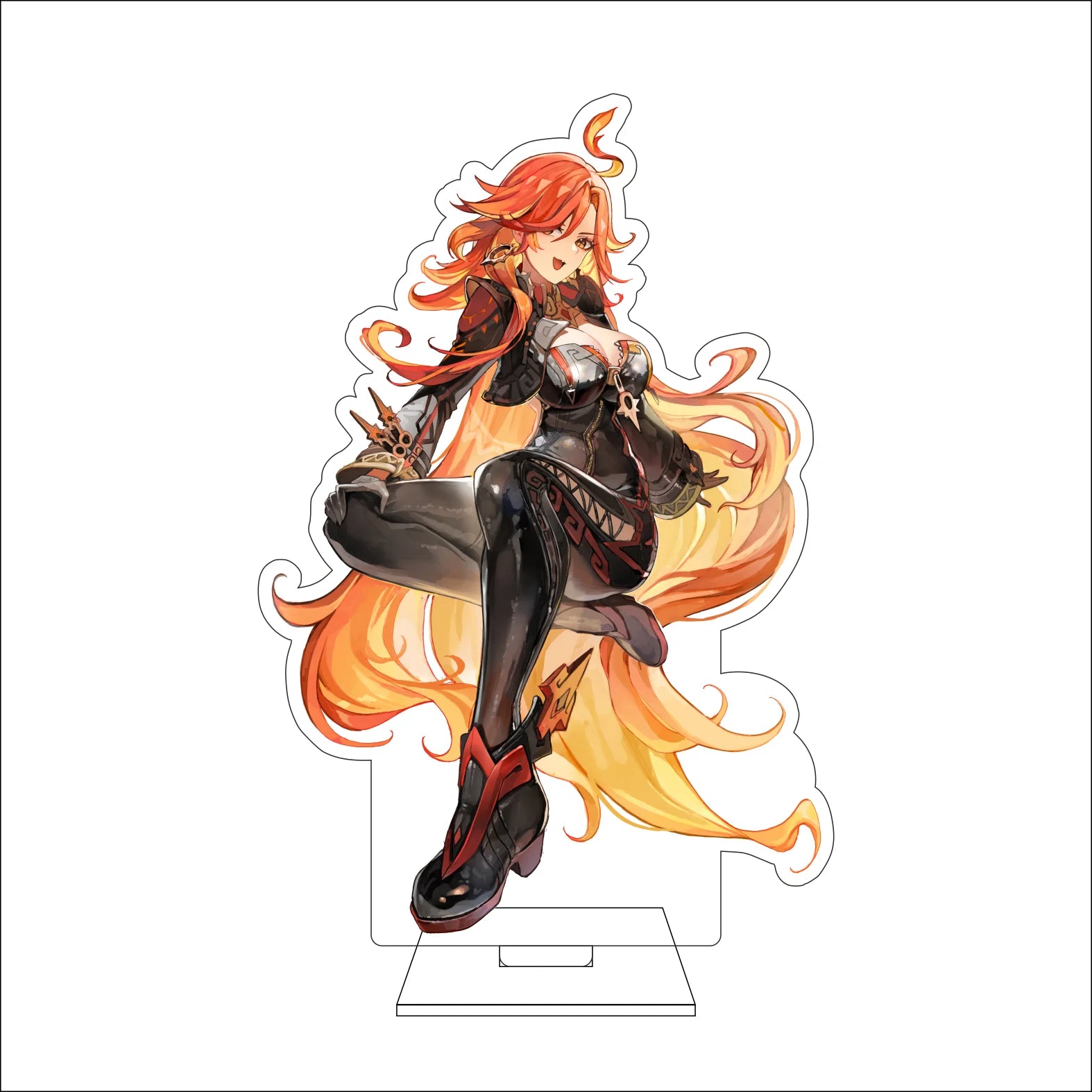 16CM Anime Genshin Impact Cosplay Acrylic Figure Stand Plate Mavuika Ornaments Gifts