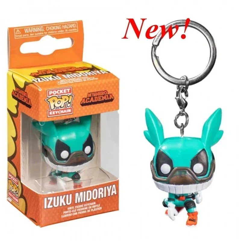 Funko Pop Keychain Toy My Hero Academia Deku Kyoka Jiro Neito Monoma Izuku Midoriya Shoto Todoroki All Might Bakugo PVC Toys