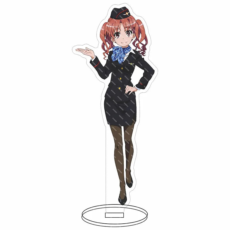 16CM Anime Figure A Certain Scientific Railgun‌ Misaka Mikoto Shirai Kuroko Uiharu Kazari Cos Acrylic Stand Ornaments Gifts