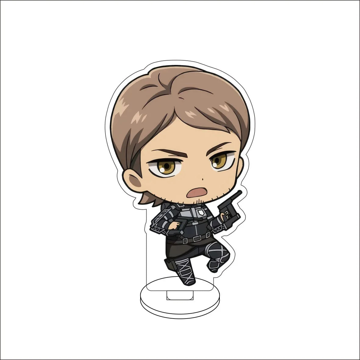 10CM Anime Attack on Titan Eren Jaeger Hange Zoë Mikasa Ackerman Armin Arlert Cos Acrylic Figure Stand Cute Gifts Ornaments