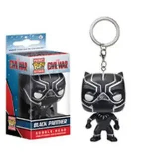 FUNKO POP The Avengers Marvels Iron Man Rocket Spider-man Hulk Loki Thor Captain America Panther Pocket Keychain Model Toys Gift