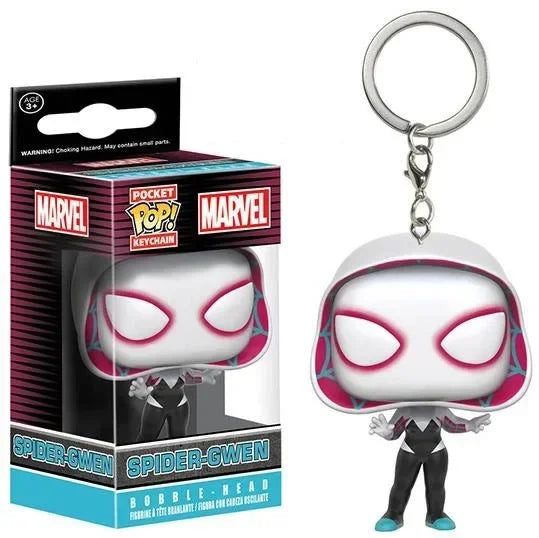 FUNKO POP The Avengers Marvels Iron Man Rocket Spider-man Hulk Loki Thor Captain America Panther Pocket Keychain Model Toys Gift